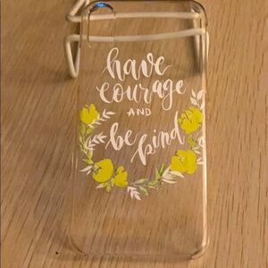iPhone X/XS plastic snapon case flowers w/ cable